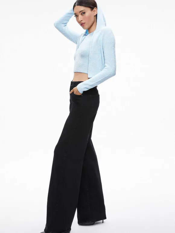 Lidell Cropped Zip Up Hoodie + Amity Sleeveless Cropped Tank | Alice and Olivia Sale