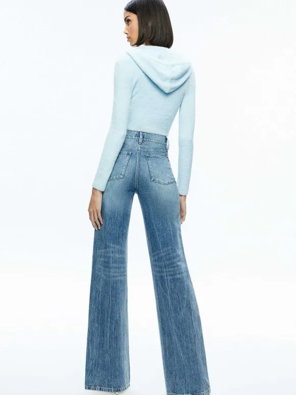 Lidell Cropped Zip Up Hoodie + Amity Sleeveless Cropped Tank | Alice and Olivia Sale