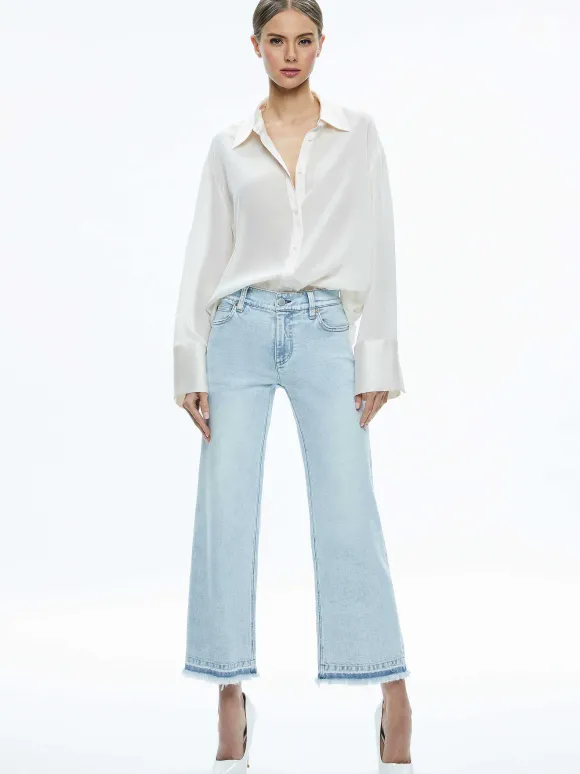 Lorrine Kick-Flare Ankle Jean | Alice and Olivia Shop