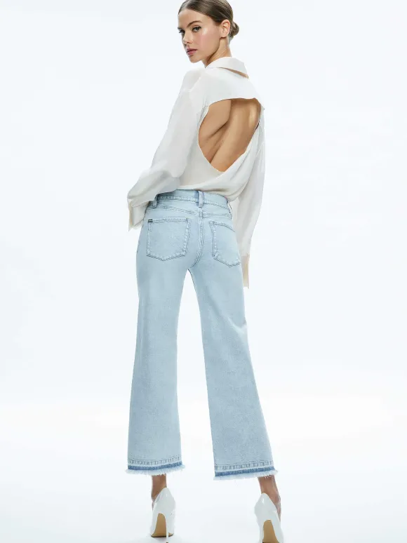 Lorrine Kick-Flare Ankle Jean | Alice and Olivia Shop