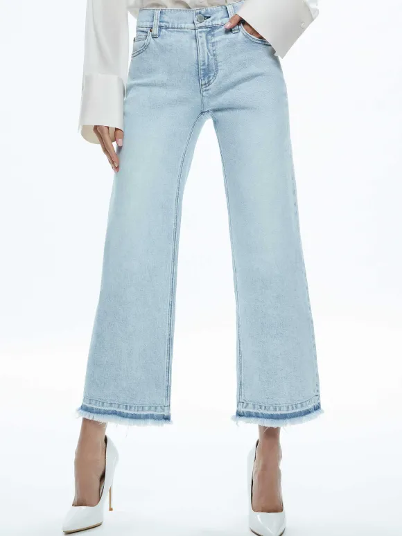 Lorrine Kick-Flare Ankle Jean | Alice and Olivia Shop
