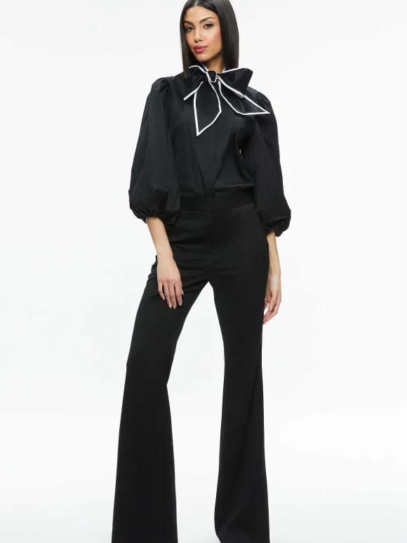 Lou Bow Button Down | Alice and Olivia Store
