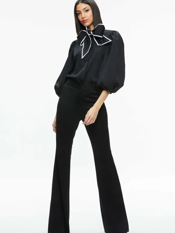 Lou Bow Button Down | Alice and Olivia Store
