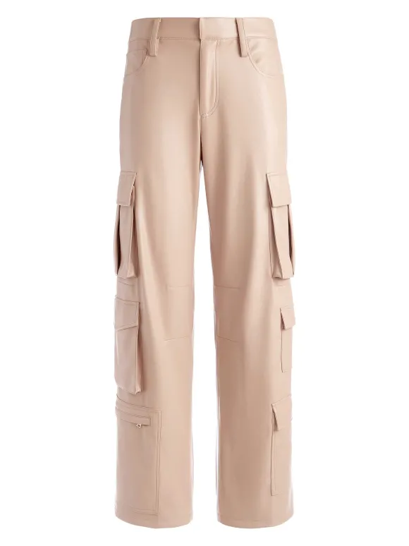 Luis Vegan Leather Cargo Pant | Alice and Olivia Flash Sale