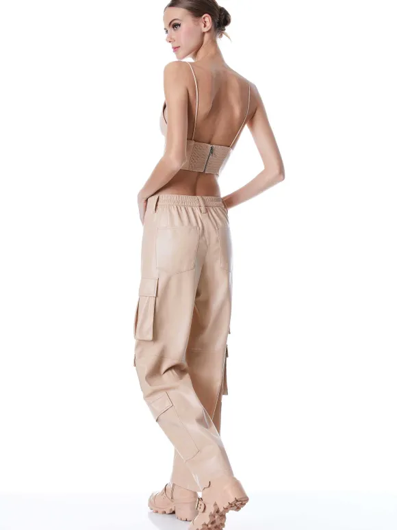 Luis Vegan Leather Cargo Pant | Alice and Olivia Flash Sale