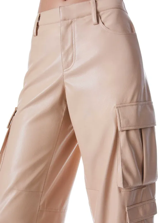 Luis Vegan Leather Cargo Pant | Alice and Olivia Flash Sale