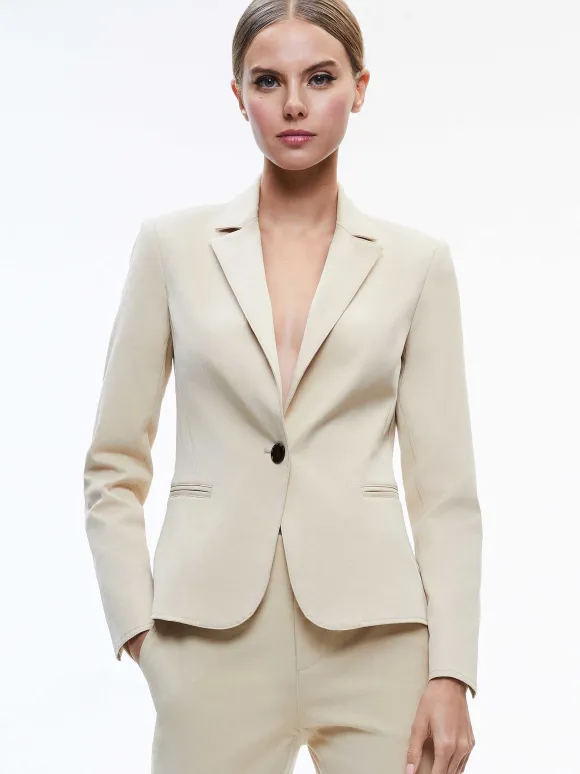 Macey Chino Fitted Notch Collar Blazer | Alice and Olivia Best