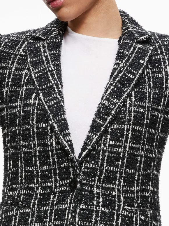 Macey Fitted Notch Collar Blazer | Alice and Olivia Clearance