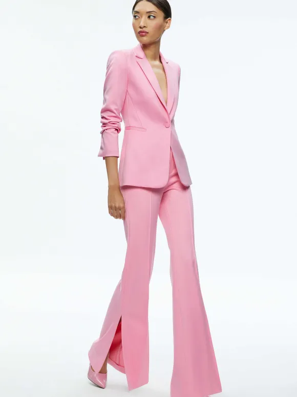 Macey Notch Collar Fitted Blazer | Alice and Olivia Flash Sale