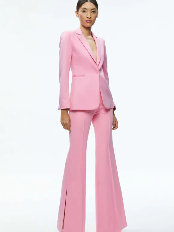 Macey Notch Collar Fitted Blazer | Alice and Olivia Flash Sale