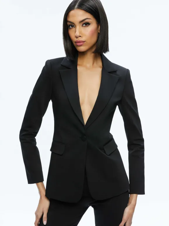 Macey Slit Sleeve Blazer | Alice and Olivia Shop