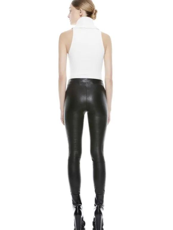 Maddox Side Zip Leather Legging | Alice and Olivia Hot