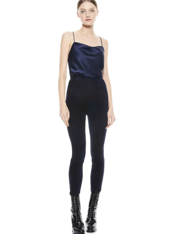 Maddox Side Zip Suede Legging | Alice and Olivia Sale