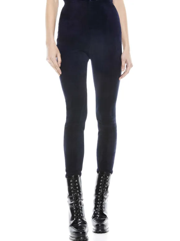 Maddox Side Zip Suede Legging | Alice and Olivia Sale