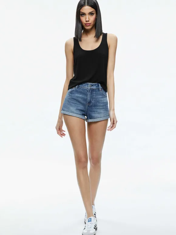 Maggie Mid Rise Vintage Shorts | Alice and Olivia Discount