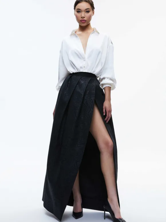 Margarite Pleated Ballgown Skirt | Alice and Olivia Discount