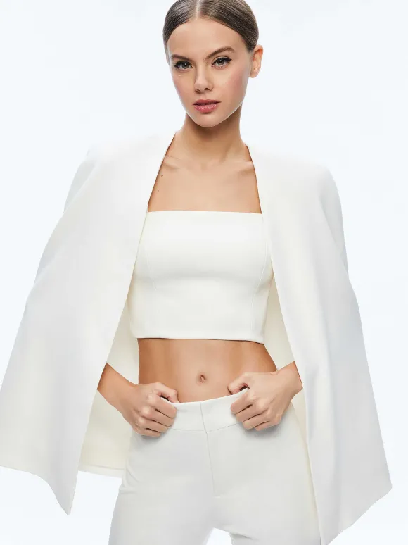 Marica Square Neck Cape Top | Alice and Olivia Cheap