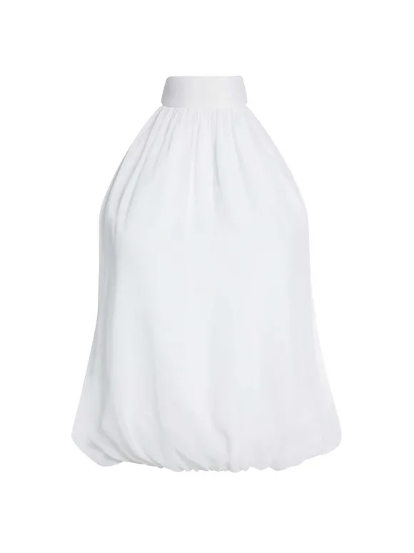 Maris Halter Neck Gathered Top | Alice and Olivia Shop