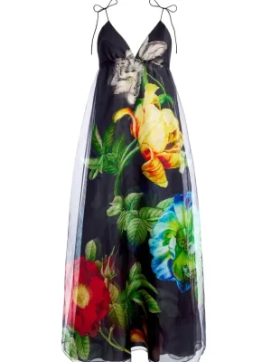 Massie Tie Strap Printed Gown | Alice and Olivia Fashion