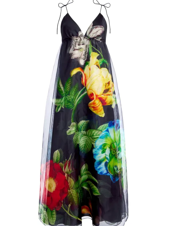 Massie Tie Strap Printed Gown | Alice and Olivia Fashion