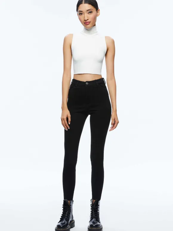 Mikah Single Button Suede Pant | Alice and Olivia Discount