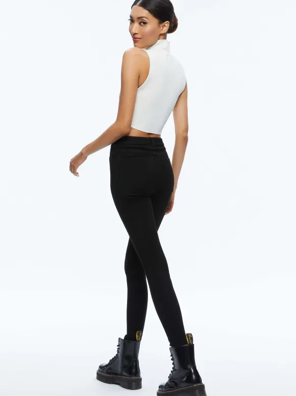 Mikah Single Button Suede Pant | Alice and Olivia Discount