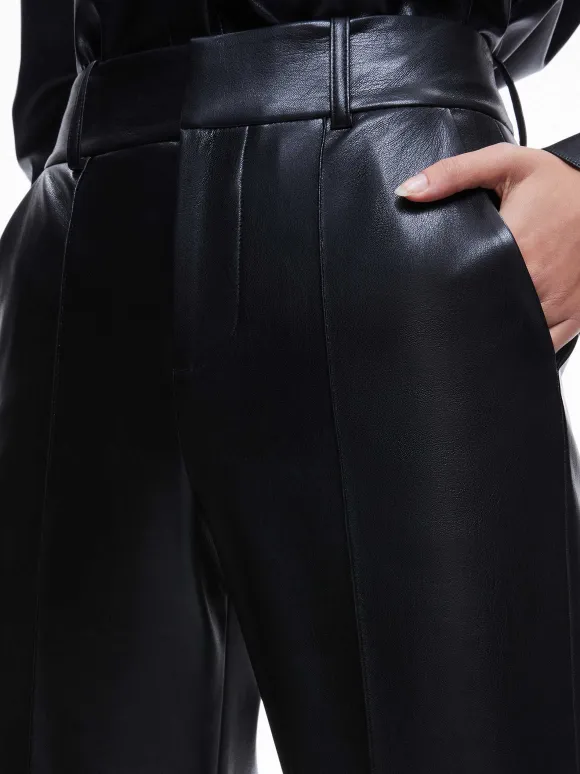 Ming Vegan Leather Ankle Pant | Alice and Olivia Flash Sale