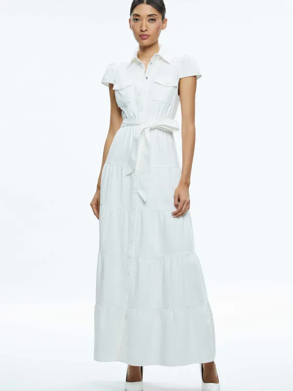 Miranda Maxi Denim Dress | Alice and Olivia Flash Sale