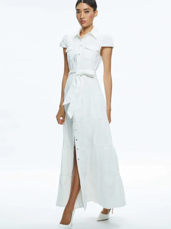 Miranda Maxi Denim Dress | Alice and Olivia Flash Sale