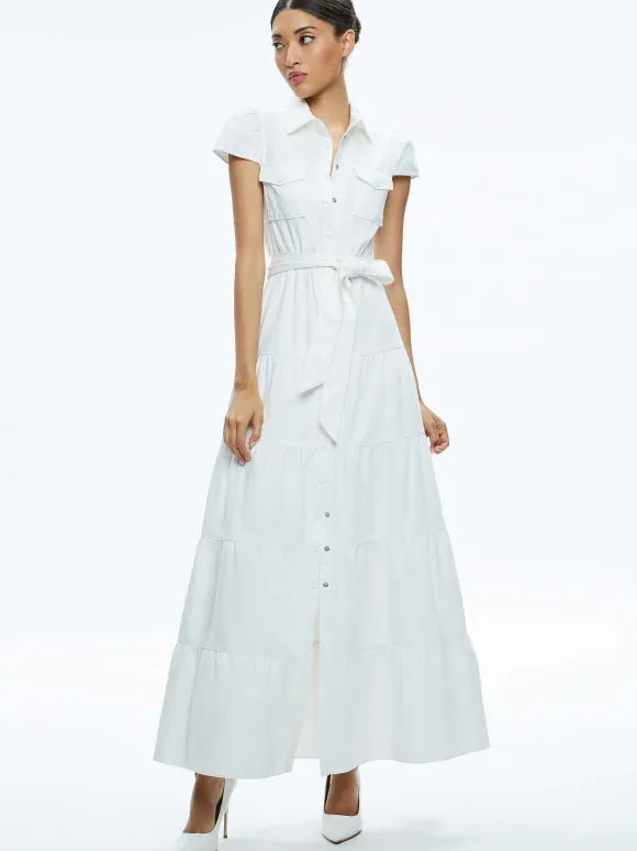 Miranda Maxi Denim Dress | Alice and Olivia Flash Sale