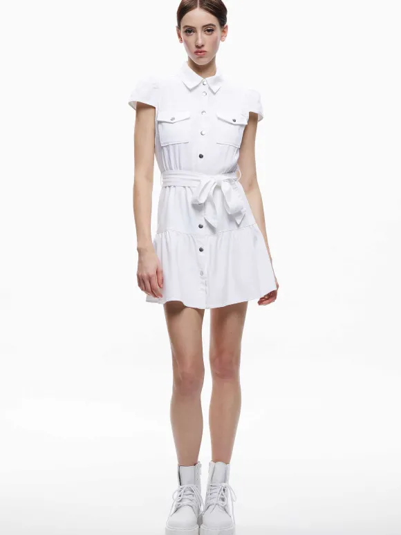 Miranda Mini Denim Dress | Alice and Olivia Outlet