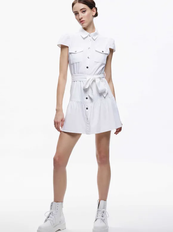 Miranda Mini Denim Dress | Alice and Olivia Outlet