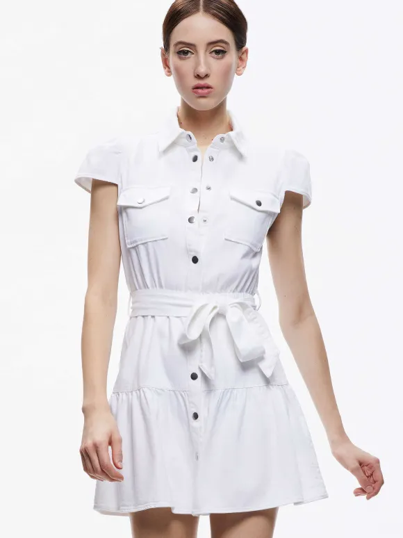 Miranda Mini Denim Dress | Alice and Olivia Outlet
