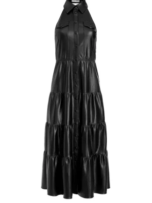 Miranda Vegan Halter Neck Tiered Midi Dress | Alice and Olivia Best