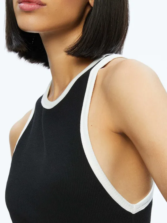 Mirtha Ribbed Racerback Tank | Alice and Olivia New