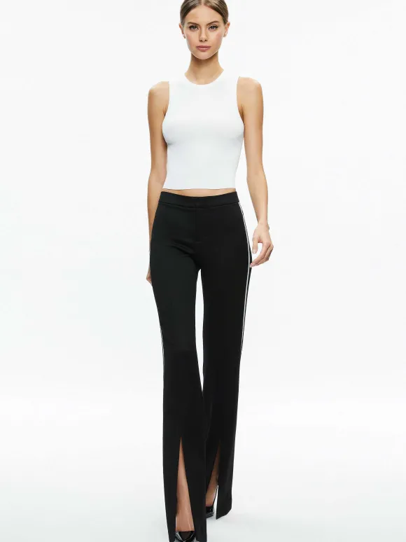 Mya Contrast Piping Fitted Blazer + Princess Contrast Piping Pant | Alice and Olivia Hot