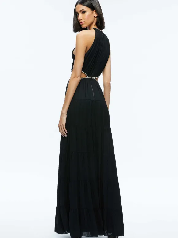 Myrtice Embellished Cut Out Maxi Dress | Alice and Olivia Flash Sale
