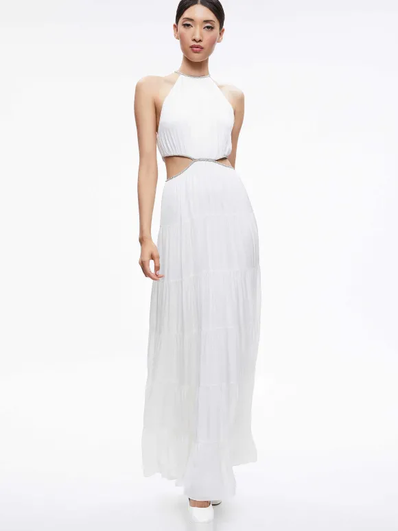 Myrtice Embellished Cut Out Maxi Dress | Alice and Olivia Sale