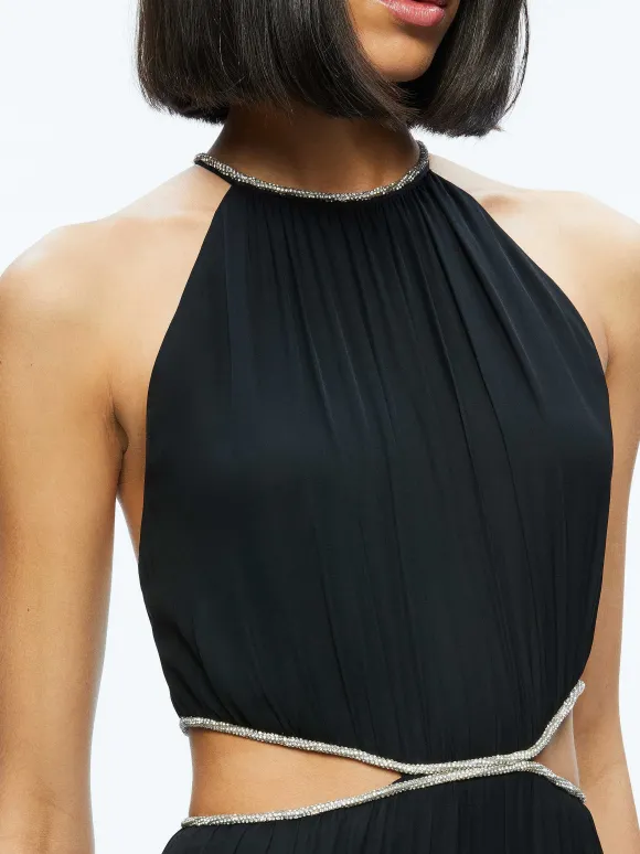 Myrtice Embellished Cut Out Maxi Dress | Alice and Olivia Flash Sale
