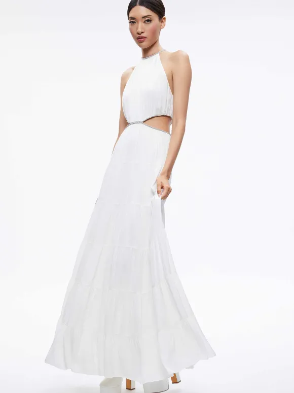 Myrtice Embellished Cut Out Maxi Dress | Alice and Olivia Sale