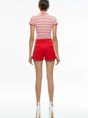 Narin High Rise Button Front Short | Alice and Olivia Best Sale