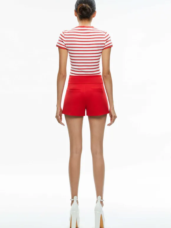 Narin High Rise Button Front Short | Alice and Olivia Best Sale