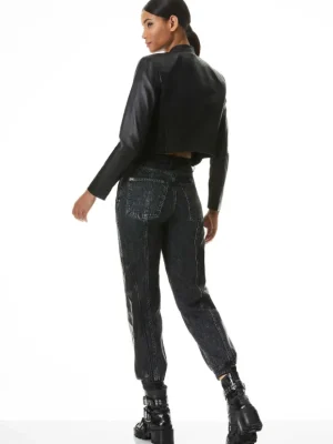 New Harvey Leather Jacket | Alice and Olivia Best Sale