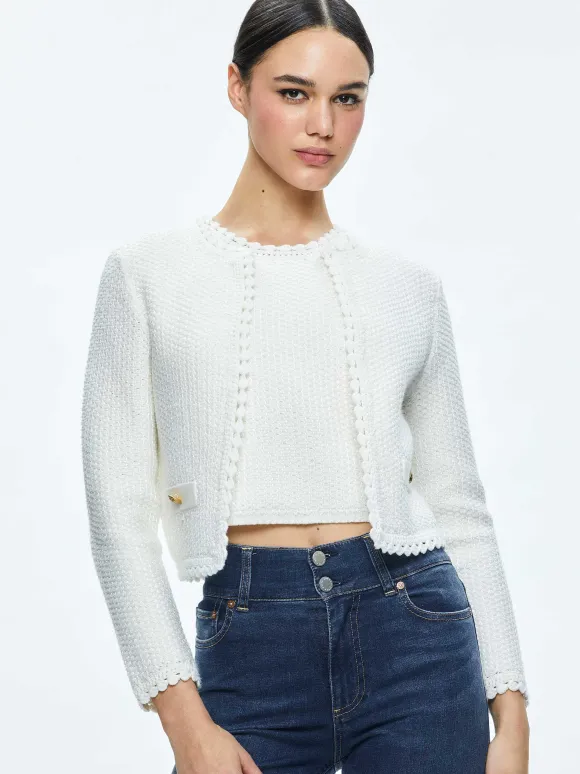 Noella Knit Jacket | Alice and Olivia Shop