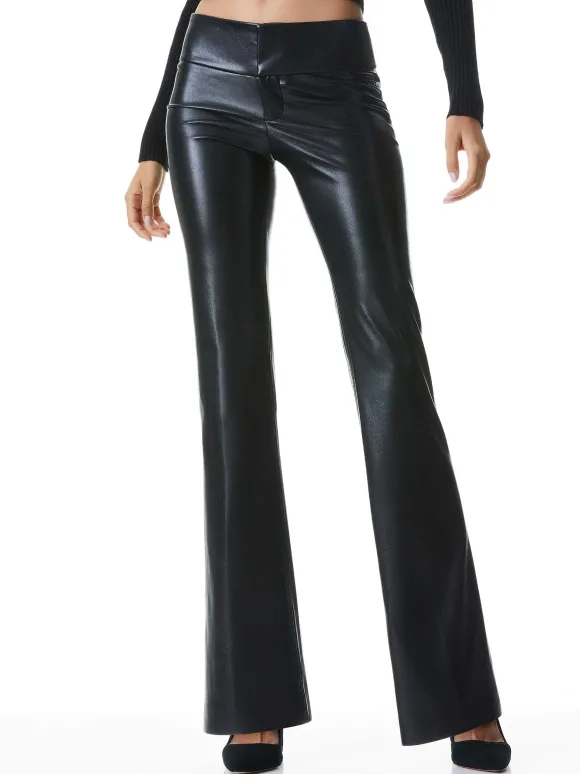 Olivia Vegan Leather Bootcut Pant | Alice and Olivia Store