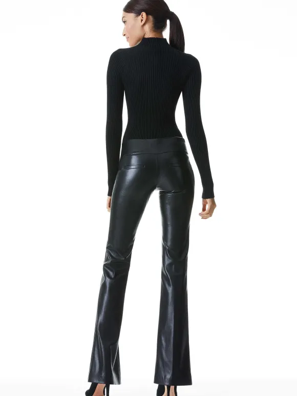 Olivia Vegan Leather Bootcut Pant | Alice and Olivia Store