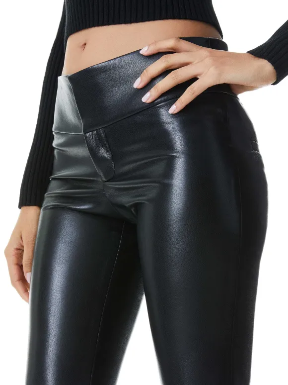Olivia Vegan Leather Bootcut Pant | Alice and Olivia Store