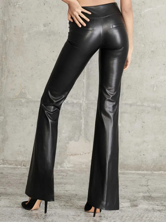 Olivia Vegan Leather Bootcut Pant | Alice and Olivia Store