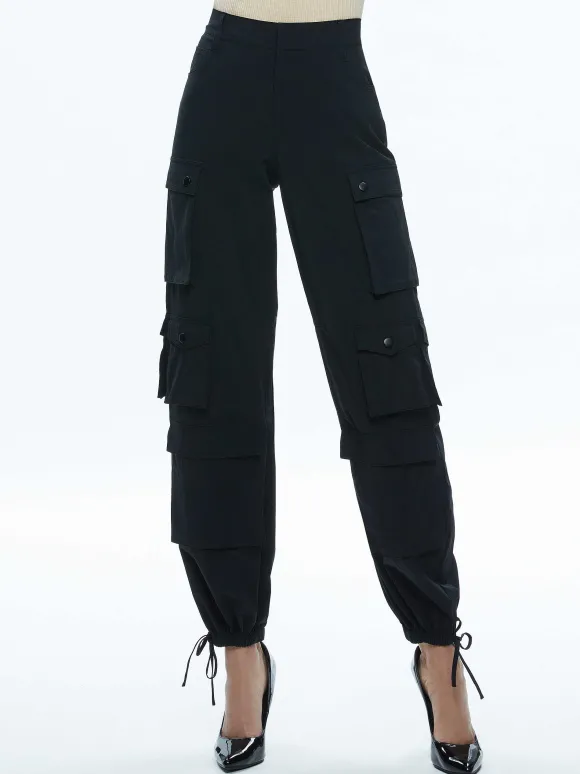 Olympia High Rise Ankle Tie Cargo Pants | Alice and Olivia Cheap