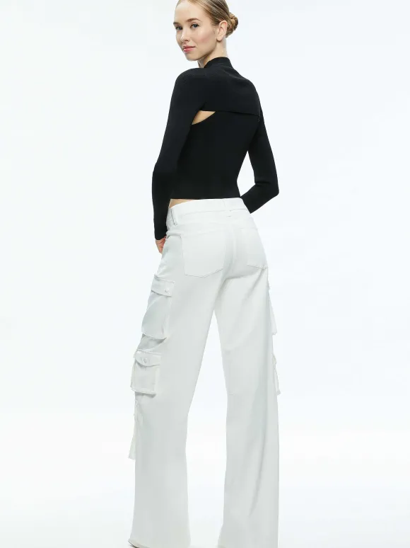 Olympia Mid Rise Baggy Cargo Pants | Alice and Olivia Outlet